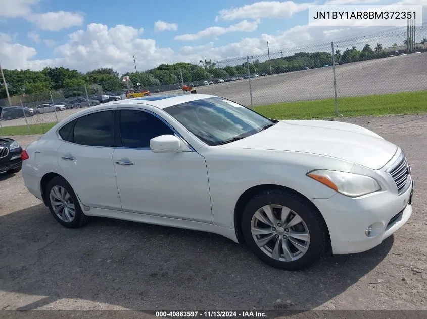 2011 Infiniti M37X VIN: JN1BY1AR8BM372351 Lot: 40863597