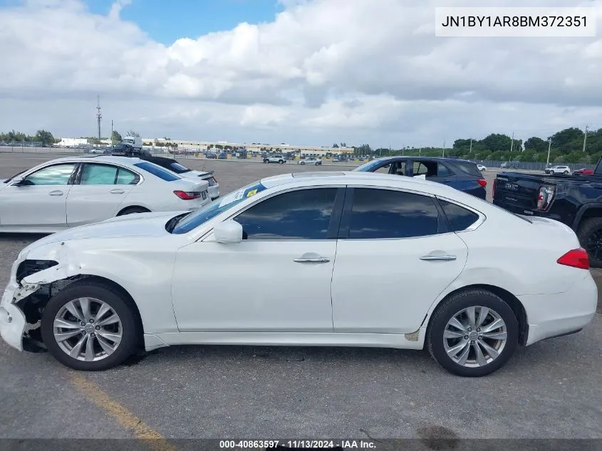 2011 Infiniti M37X VIN: JN1BY1AR8BM372351 Lot: 40863597