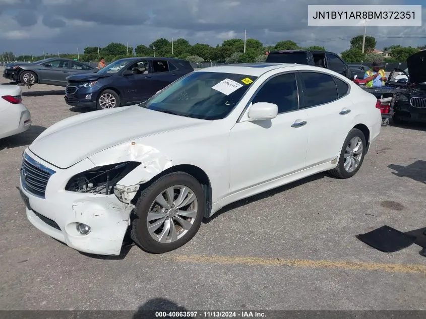 2011 Infiniti M37X VIN: JN1BY1AR8BM372351 Lot: 40863597