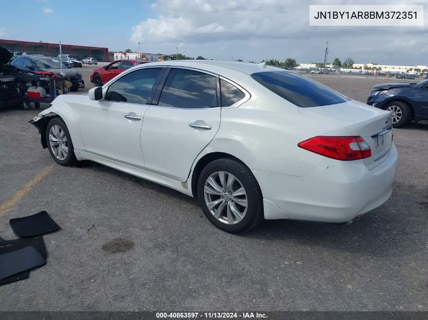 2011 Infiniti M37X VIN: JN1BY1AR8BM372351 Lot: 40863597