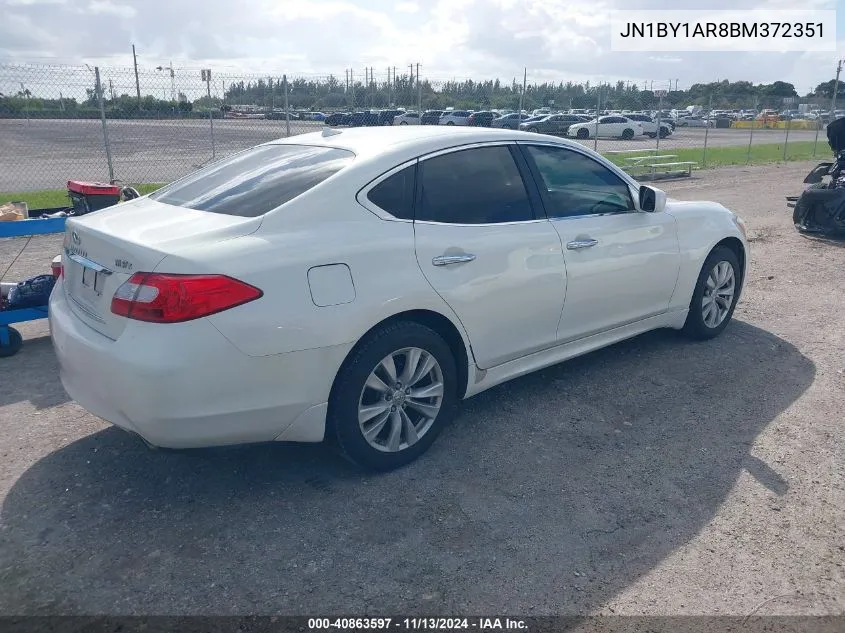 2011 Infiniti M37X VIN: JN1BY1AR8BM372351 Lot: 40863597