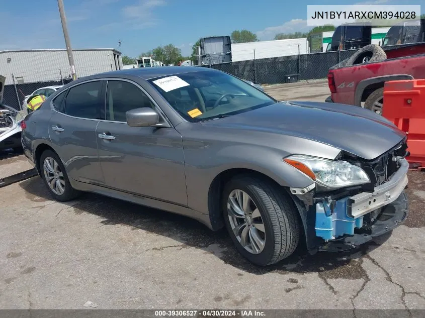 2012 Infiniti M37X VIN: JN1BY1ARXCM394028 Lot: 39306527