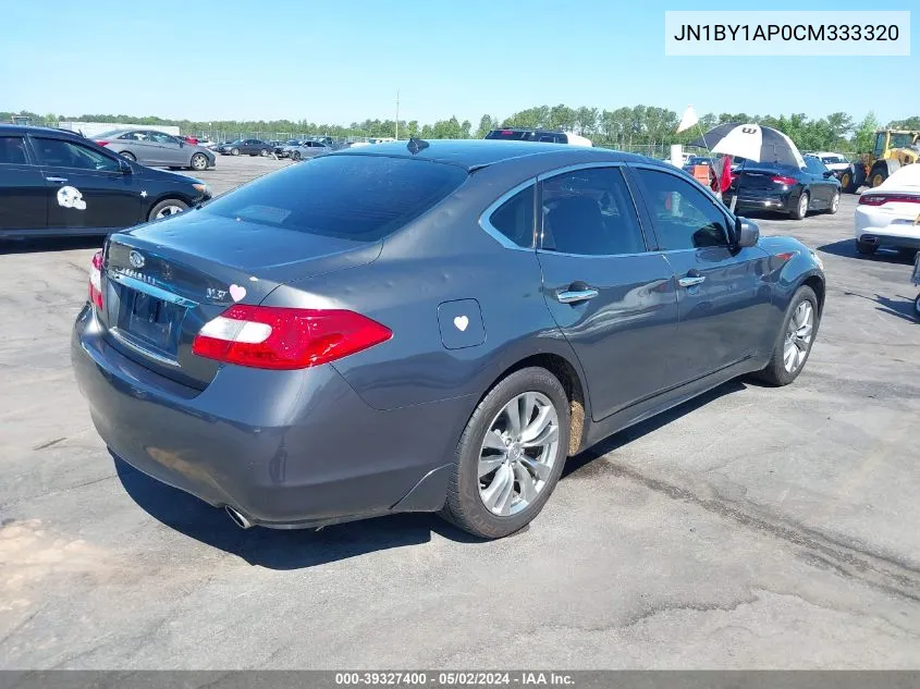 2012 Infiniti M37 VIN: JN1BY1AP0CM333320 Lot: 39327400