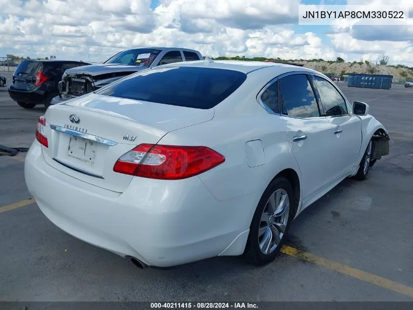 2012 Infiniti M37 VIN: JN1BY1AP8CM330522 Lot: 40211415