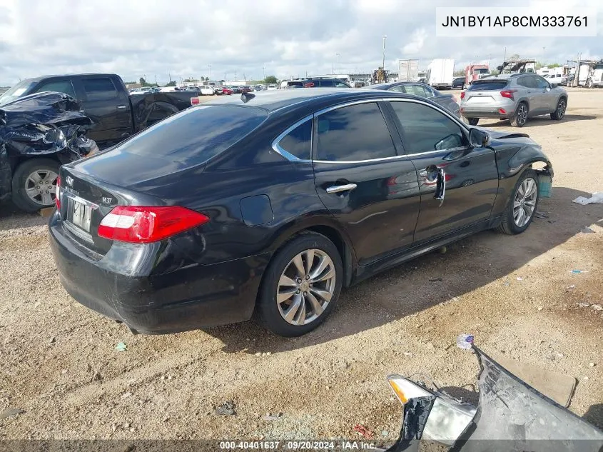 2012 Infiniti M37 VIN: JN1BY1AP8CM333761 Lot: 40401637