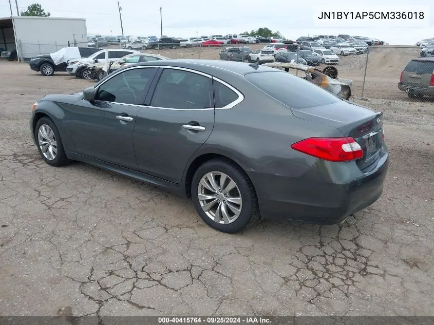 2012 Infiniti M37 VIN: JN1BY1AP5CM336018 Lot: 40415764