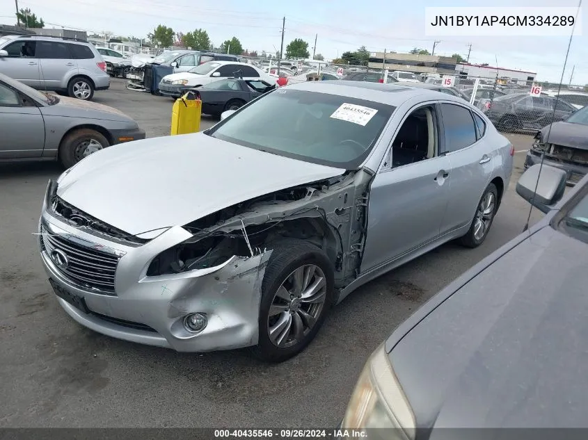 2012 Infiniti M37 VIN: JN1BY1AP4CM334289 Lot: 40435546