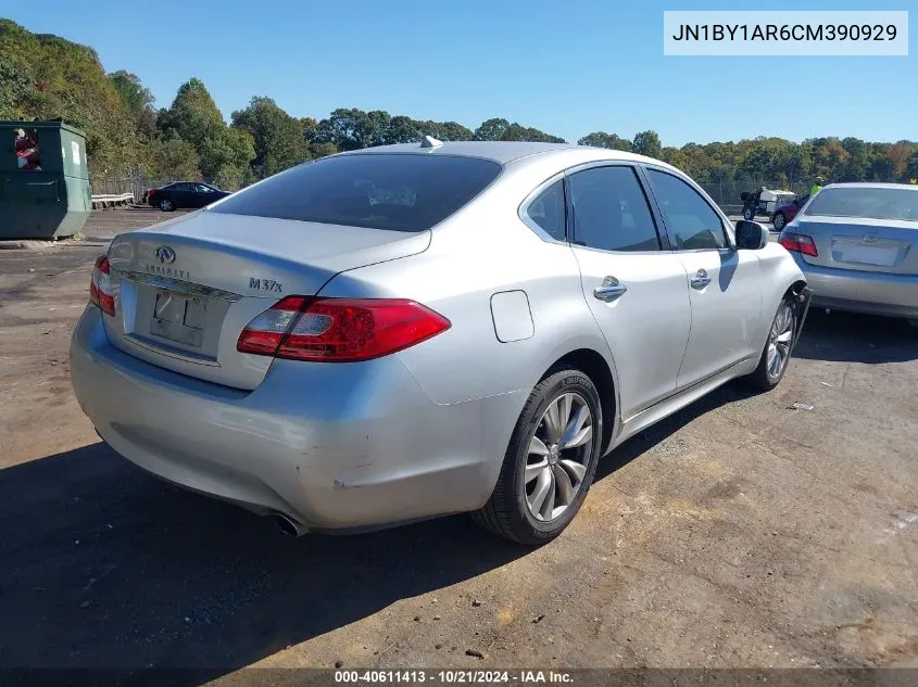 2012 Infiniti M37X VIN: JN1BY1AR6CM390929 Lot: 40611413