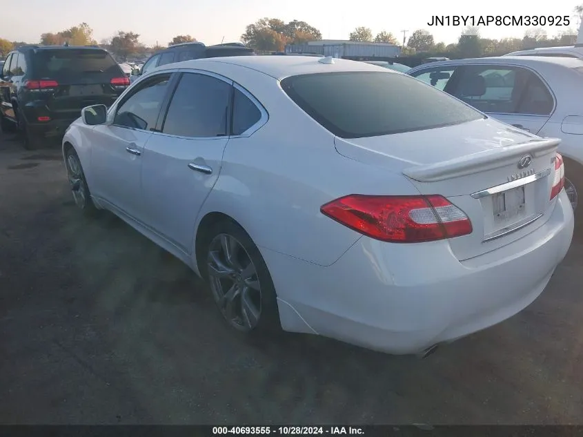 2012 Infiniti M37 VIN: JN1BY1AP8CM330925 Lot: 40693555