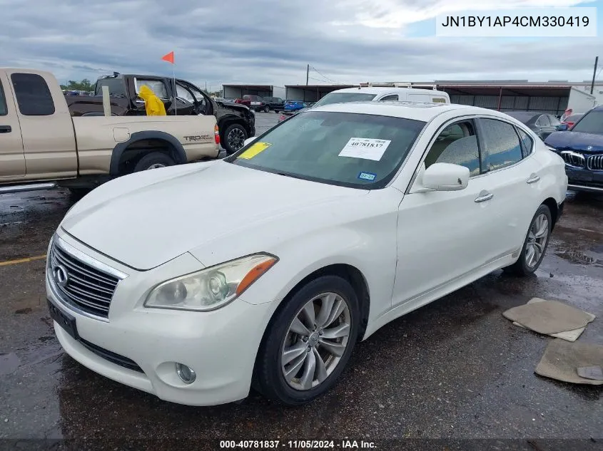 2012 Infiniti M37 VIN: JN1BY1AP4CM330419 Lot: 40781837