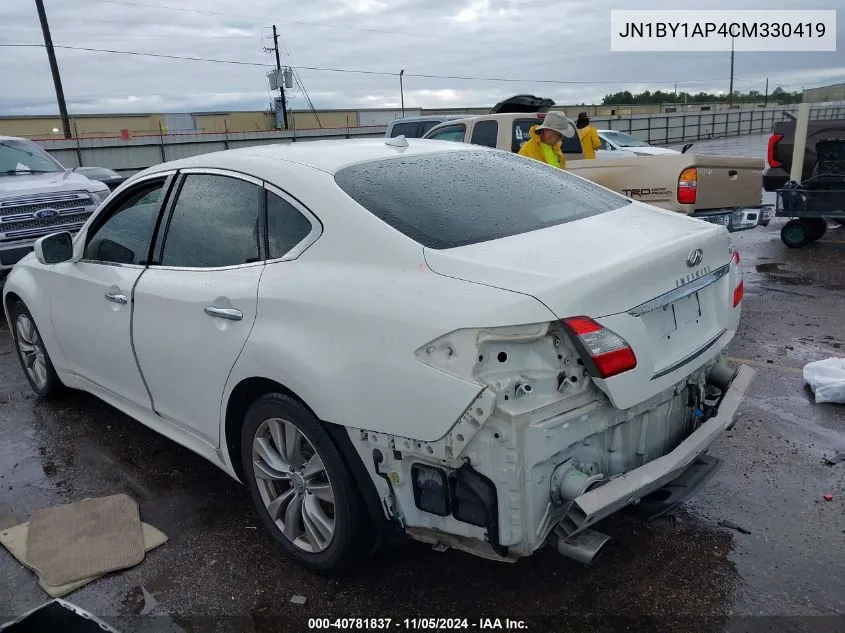 2012 Infiniti M37 VIN: JN1BY1AP4CM330419 Lot: 40781837