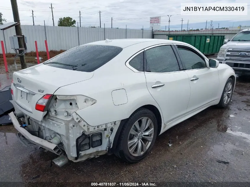 2012 Infiniti M37 VIN: JN1BY1AP4CM330419 Lot: 40781837