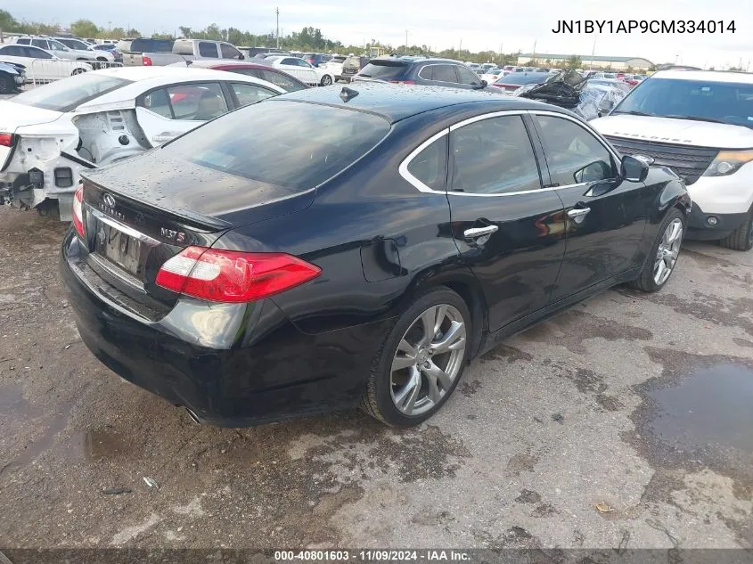 2012 Infiniti M37 VIN: JN1BY1AP9CM334014 Lot: 40801603