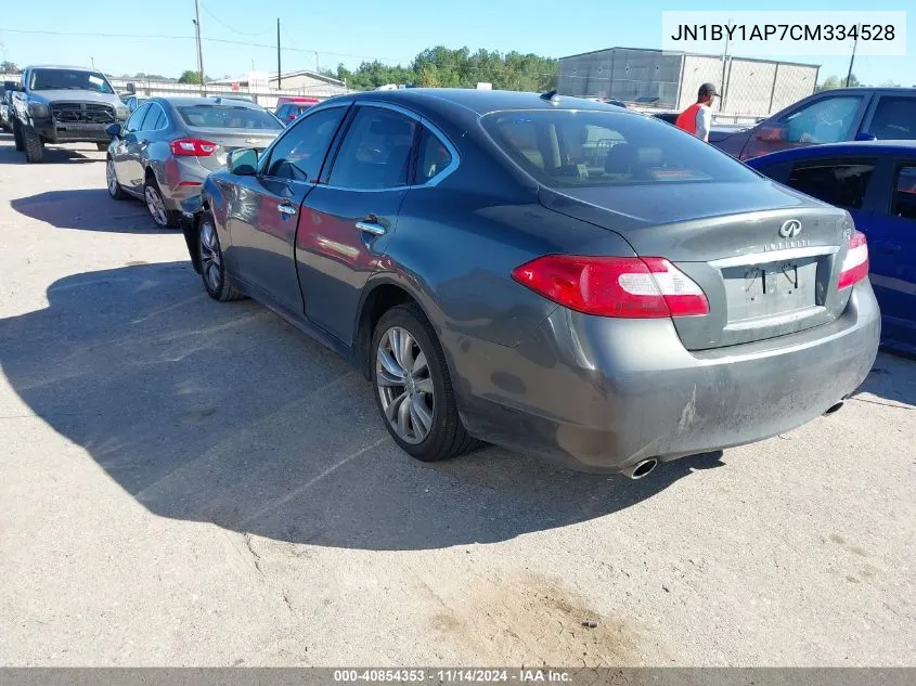 2012 Infiniti M37 VIN: JN1BY1AP7CM334528 Lot: 40854353