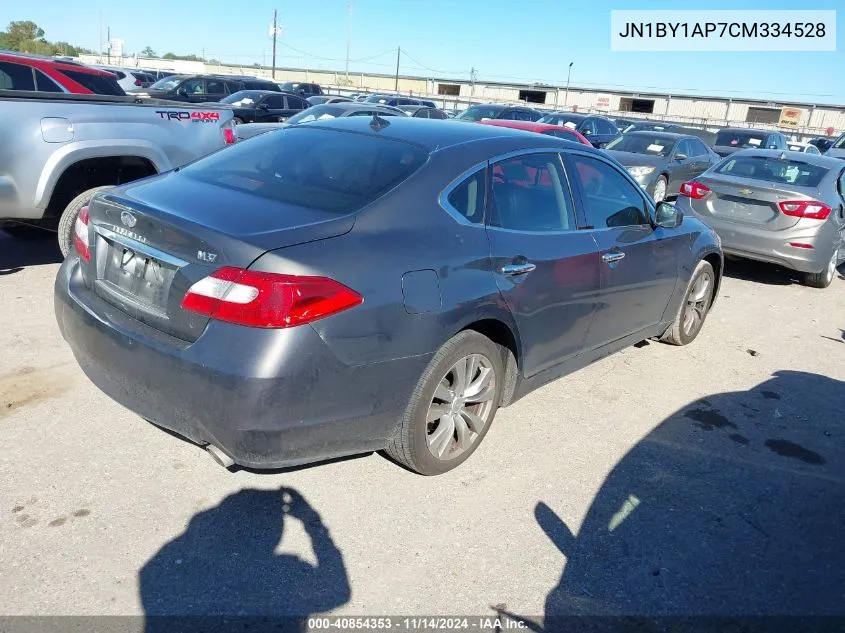 2012 Infiniti M37 VIN: JN1BY1AP7CM334528 Lot: 40854353