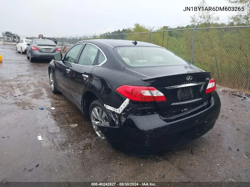 2013 Infiniti M37X VIN: JN1BY1AR6DM603265 Lot: 40242827