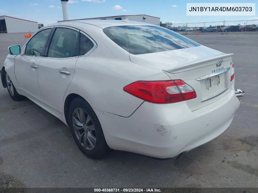 2013 Infiniti M37X VIN: JN1BY1AR4DM603703 Lot: 40368731