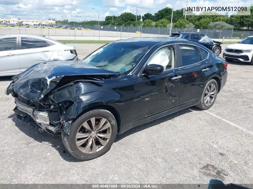 2013 Infiniti M37 VIN: JN1BY1AP9DM512098 Lot: 40467869