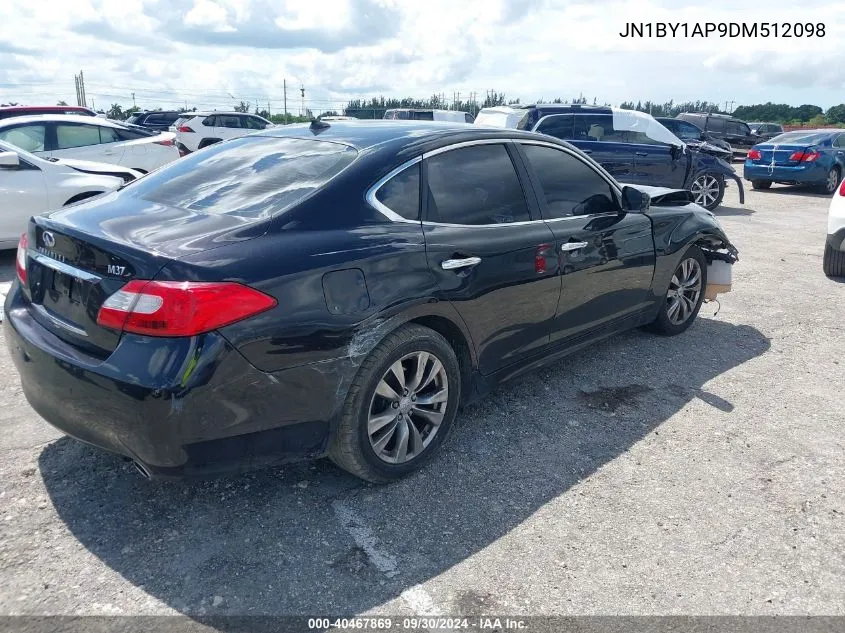 2013 Infiniti M37 VIN: JN1BY1AP9DM512098 Lot: 40467869