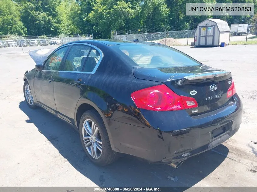 2015 Infiniti Q40 VIN: JN1CV6AR6FM520853 Lot: 39746300