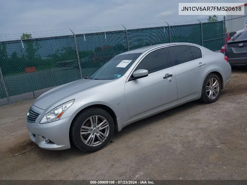 2015 Infiniti Q40 VIN: JN1CV6AR7FM520618 Lot: 40596122