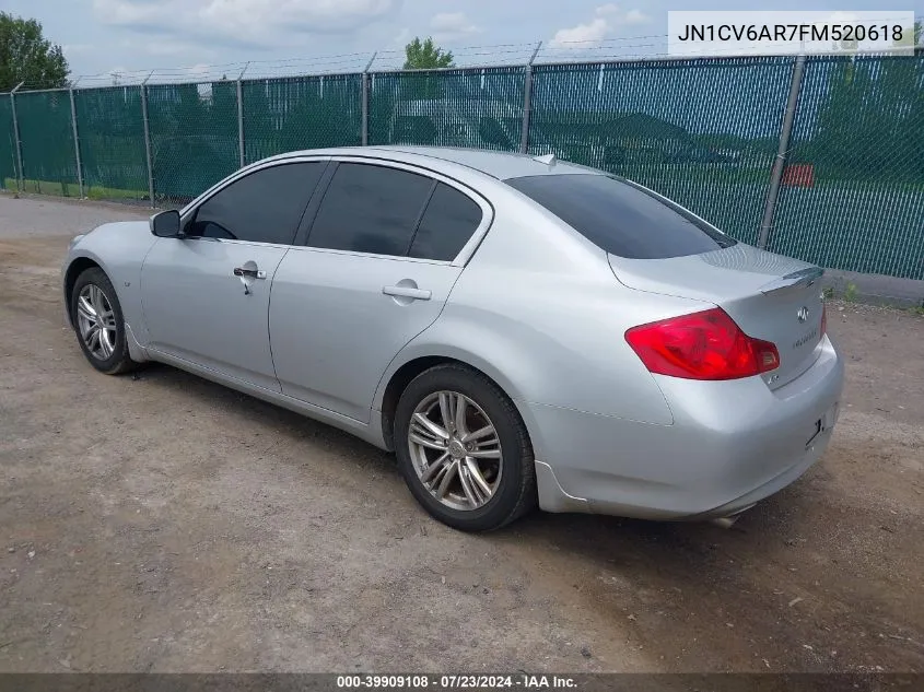 2015 Infiniti Q40 VIN: JN1CV6AR7FM520618 Lot: 40596122