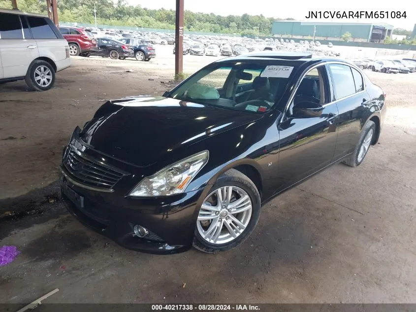 2015 Infiniti Q40 VIN: JN1CV6AR4FM651084 Lot: 40217338