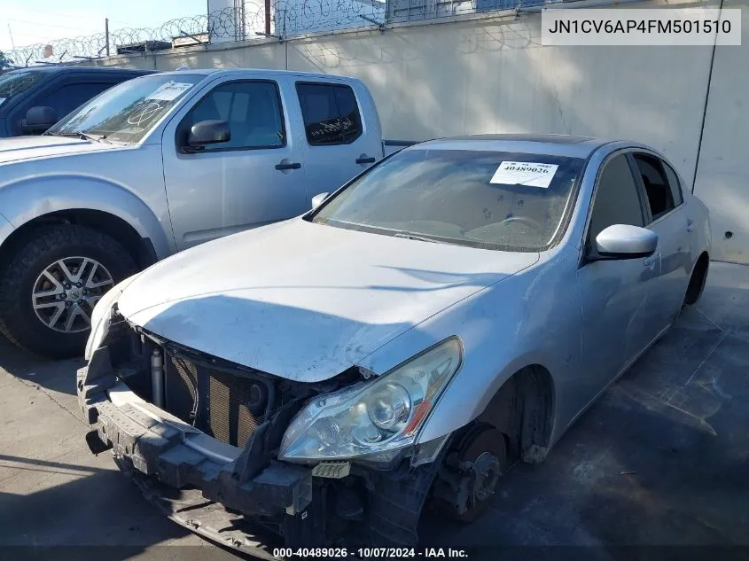 2015 Infiniti Q40 VIN: JN1CV6AP4FM501510 Lot: 40489026