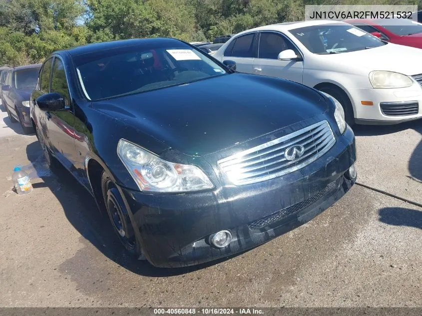 2015 Infiniti Q40 VIN: JN1CV6AR2FM521532 Lot: 40560848