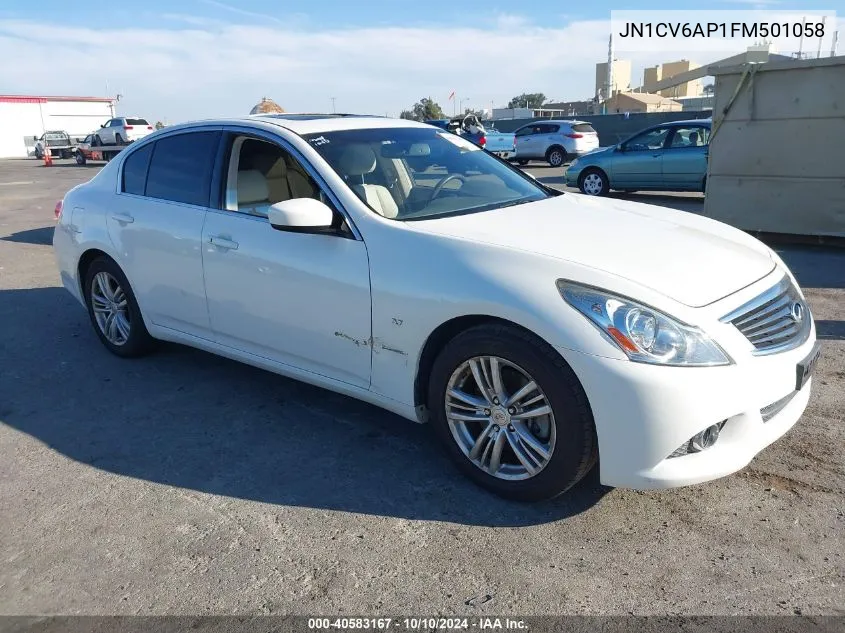 2015 Infiniti Q40 VIN: JN1CV6AP1FM501058 Lot: 40583167