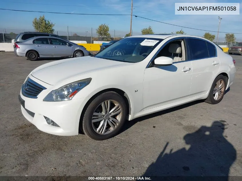 2015 Infiniti Q40 VIN: JN1CV6AP1FM501058 Lot: 40583167