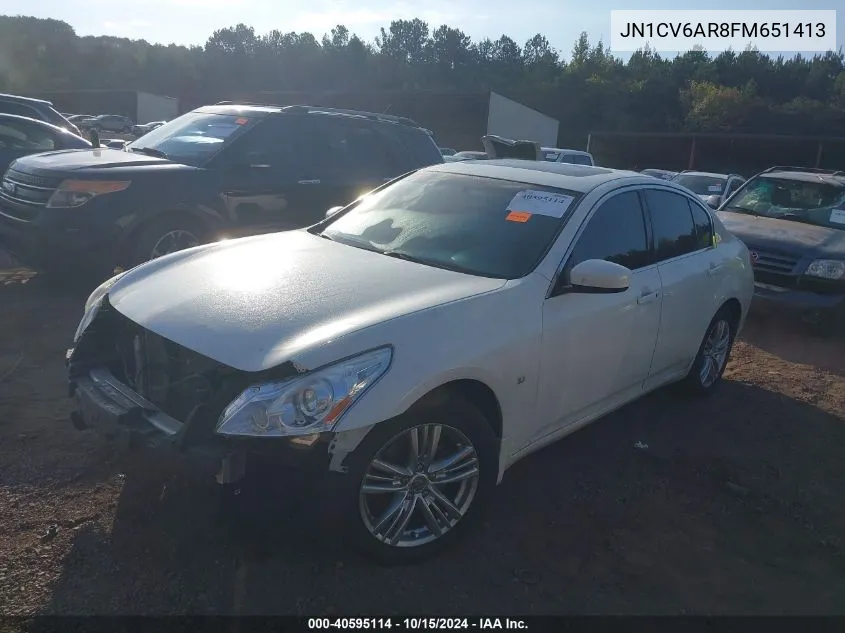 2015 Infiniti Q40 VIN: JN1CV6AR8FM651413 Lot: 40595114