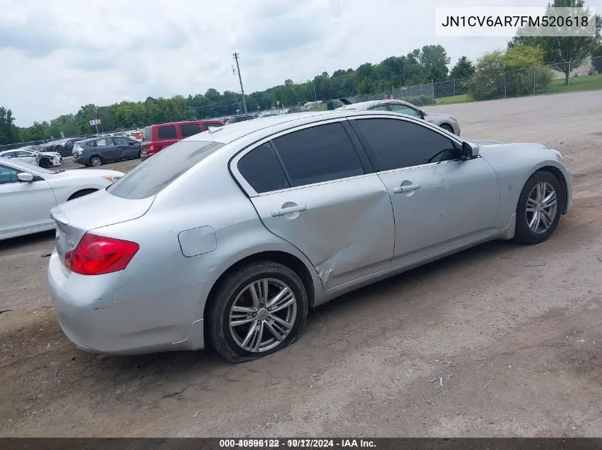 2015 Infiniti Q40 VIN: JN1CV6AR7FM520618 Lot: 40596122