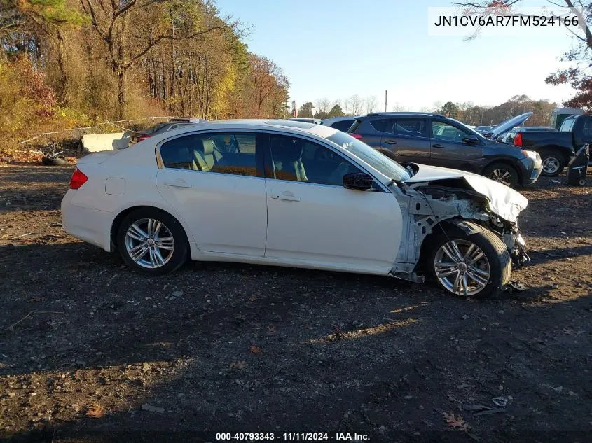 2015 Infiniti Q40 VIN: JN1CV6AR7FM524166 Lot: 40793343