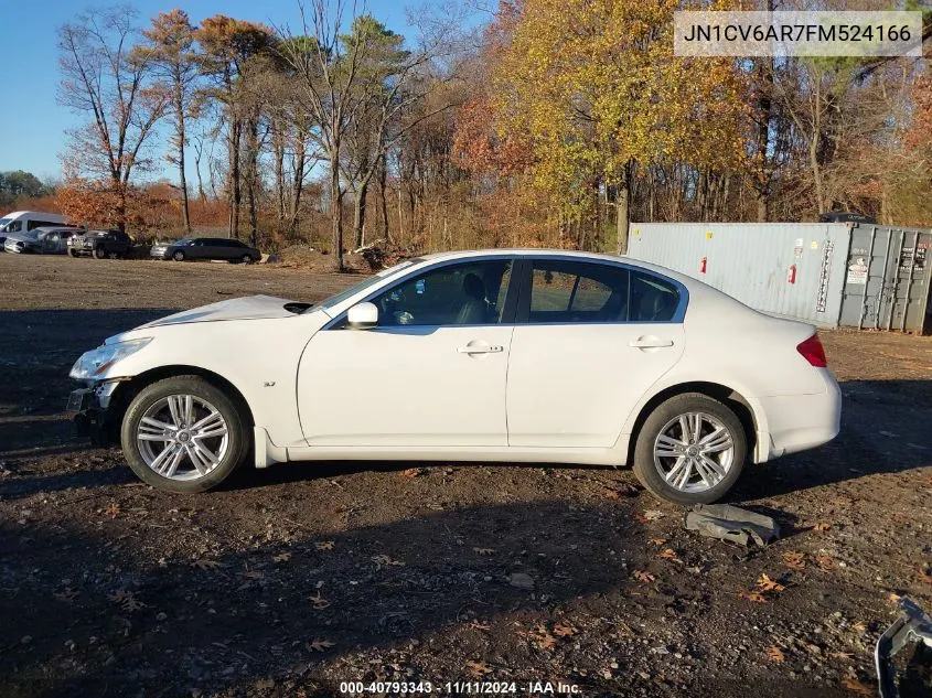 2015 Infiniti Q40 VIN: JN1CV6AR7FM524166 Lot: 40793343