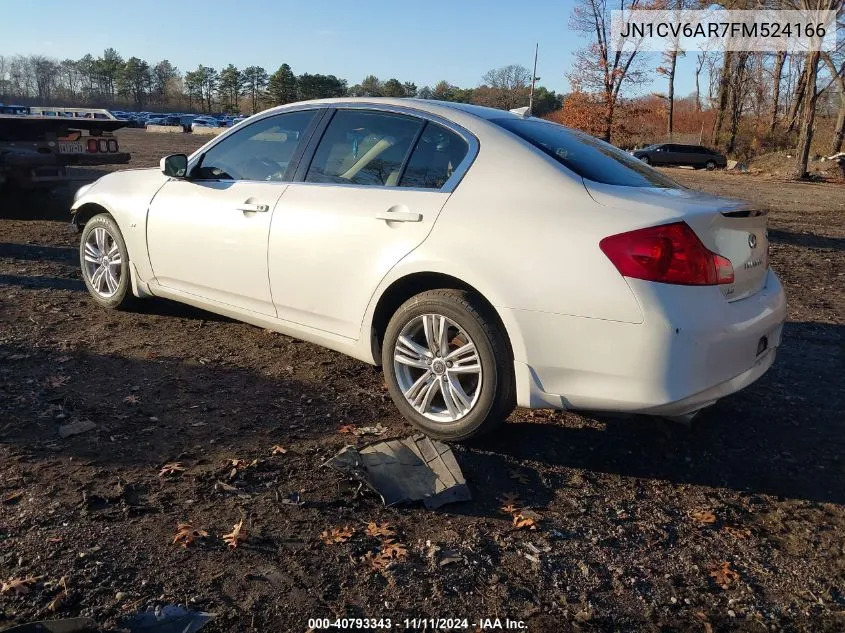 2015 Infiniti Q40 VIN: JN1CV6AR7FM524166 Lot: 40793343