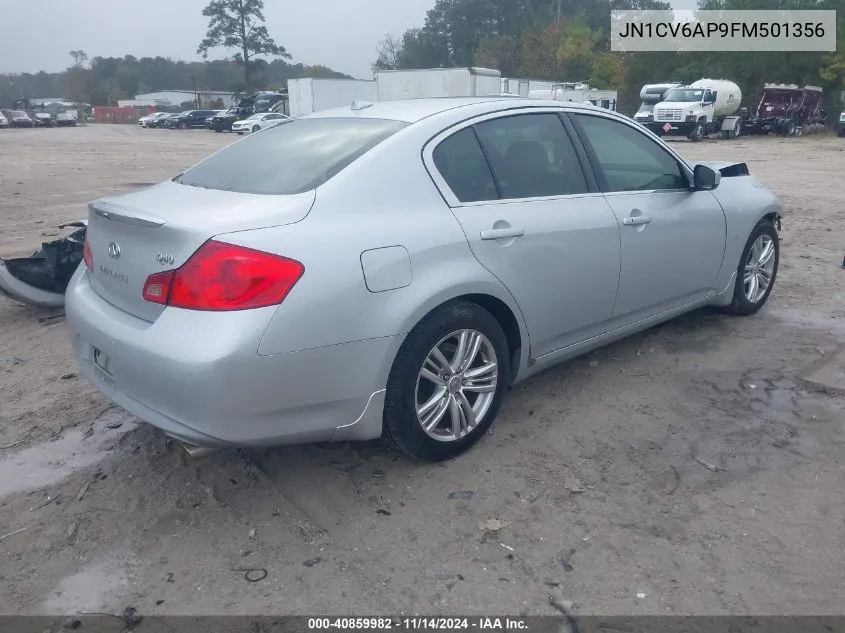 2015 Infiniti Q40 VIN: JN1CV6AP9FM501356 Lot: 40859982