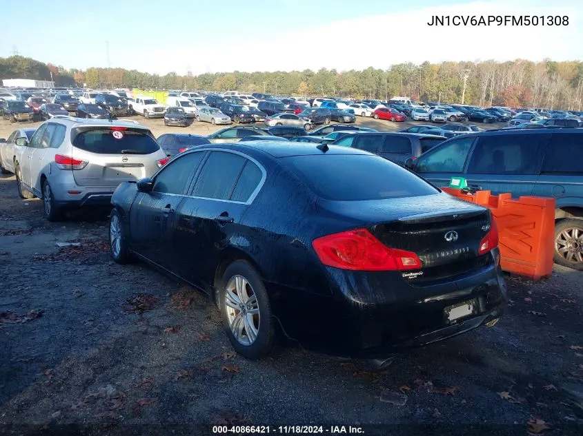 2015 Infiniti Q40 VIN: JN1CV6AP9FM501308 Lot: 40866421