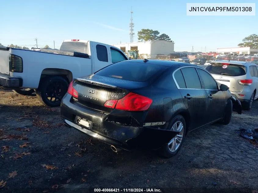 2015 Infiniti Q40 VIN: JN1CV6AP9FM501308 Lot: 40866421