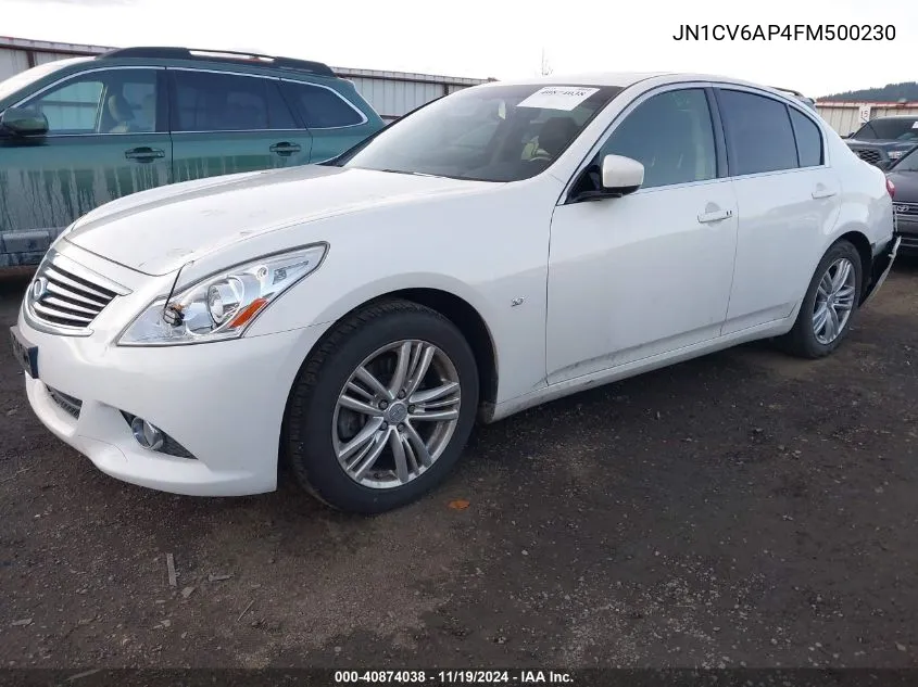 2015 Infiniti Q40 VIN: JN1CV6AP4FM500230 Lot: 40874038