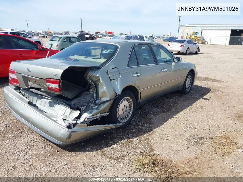 1998 Infiniti Q45 Touring VIN: JNKBY31A9WM501026 Lot: 40426478