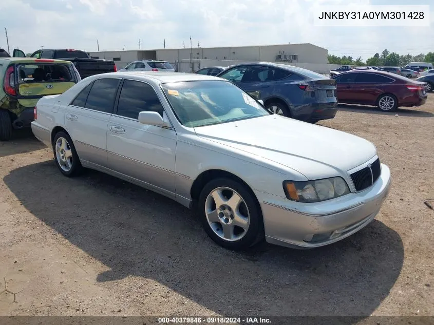 2000 Infiniti Q45 Anniversary Edition/Touring VIN: JNKBY31A0YM301428 Lot: 40379846