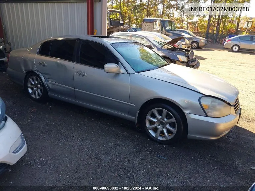 2002 Infiniti Q45 Luxury VIN: JNKBF01A32M003788 Lot: 40693832