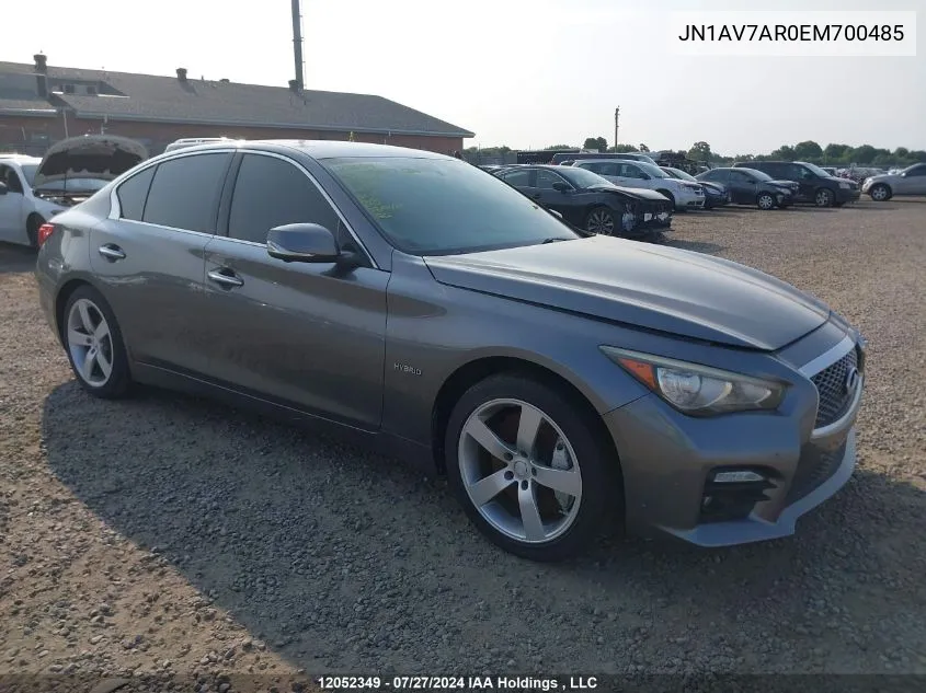 JN1AV7AR0EM700485 2014 Infiniti Q50