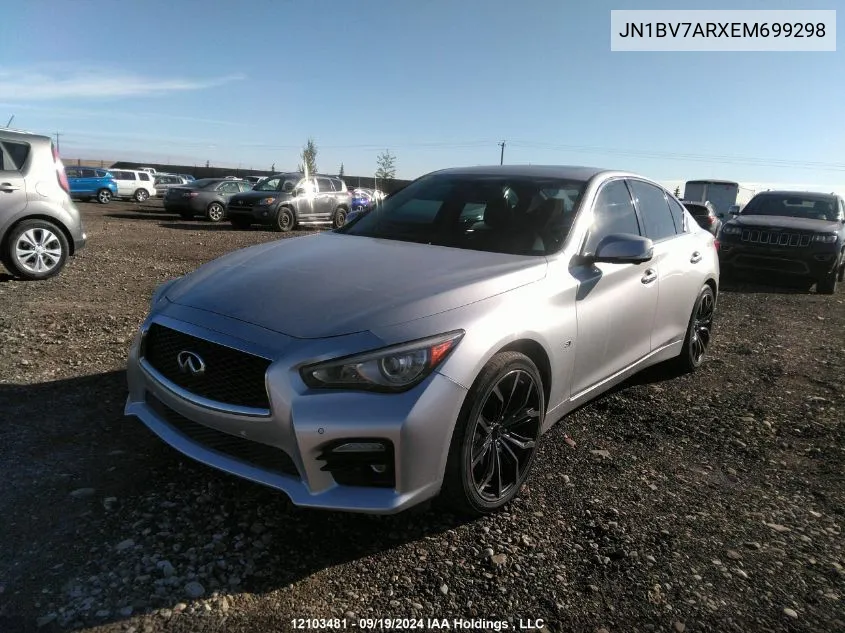 JN1BV7ARXEM699298 2014 Infiniti Q50