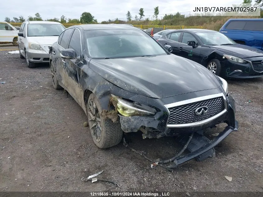 JN1BV7AR6EM702987 2014 Infiniti Q50