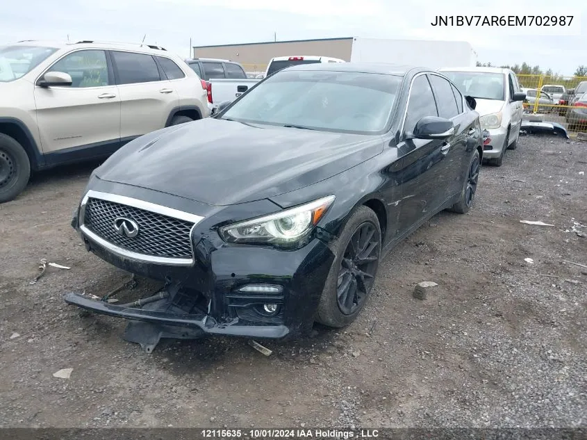 JN1BV7AR6EM702987 2014 Infiniti Q50