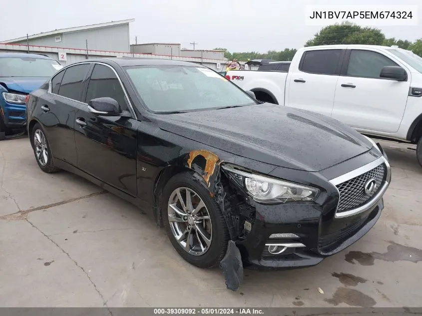 2014 Infiniti Q50 Premium VIN: JN1BV7AP5EM674324 Lot: 39309092