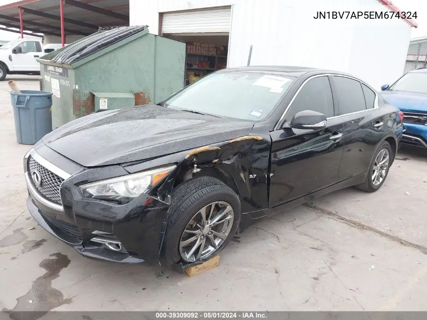 2014 Infiniti Q50 Premium VIN: JN1BV7AP5EM674324 Lot: 39309092