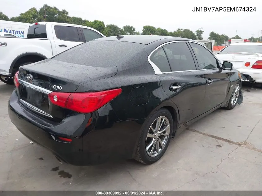 2014 Infiniti Q50 Premium VIN: JN1BV7AP5EM674324 Lot: 39309092